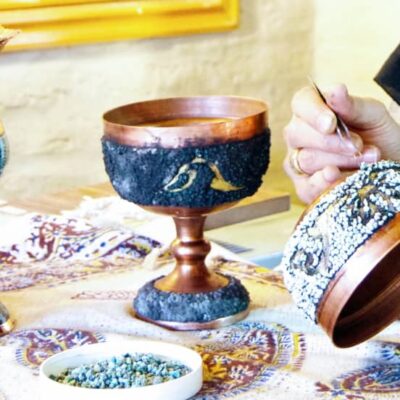 صنایع دستی ظرف فیروزه