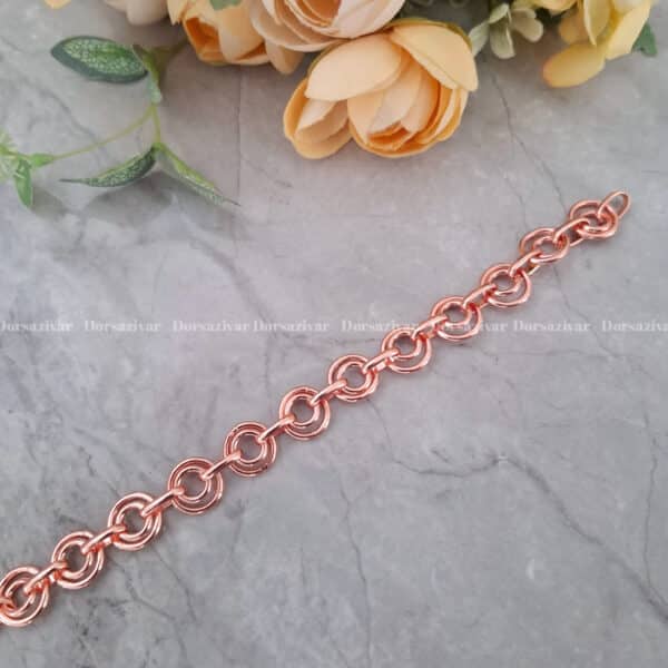 دستبند رینگ مسی آبکاری شده