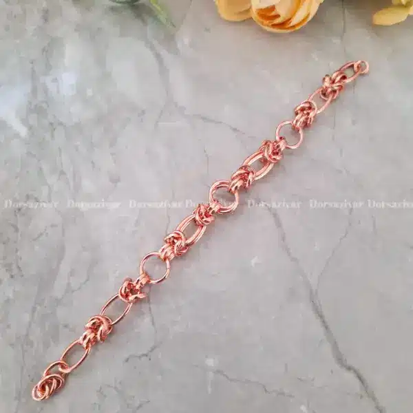 دستبند گلامور مسی آبکاری شده