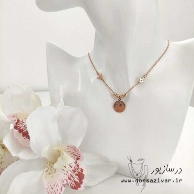 گردنبند استیل سکه الیزابت