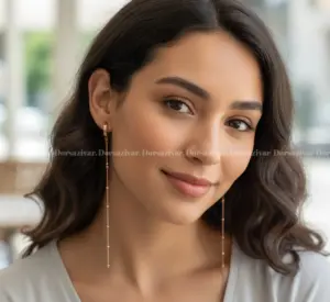 گوشواره استیل حلقه و زنجیر