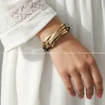 دستبند چرم مشکی