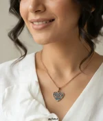 گردنبند مس و فیروزه LOVE