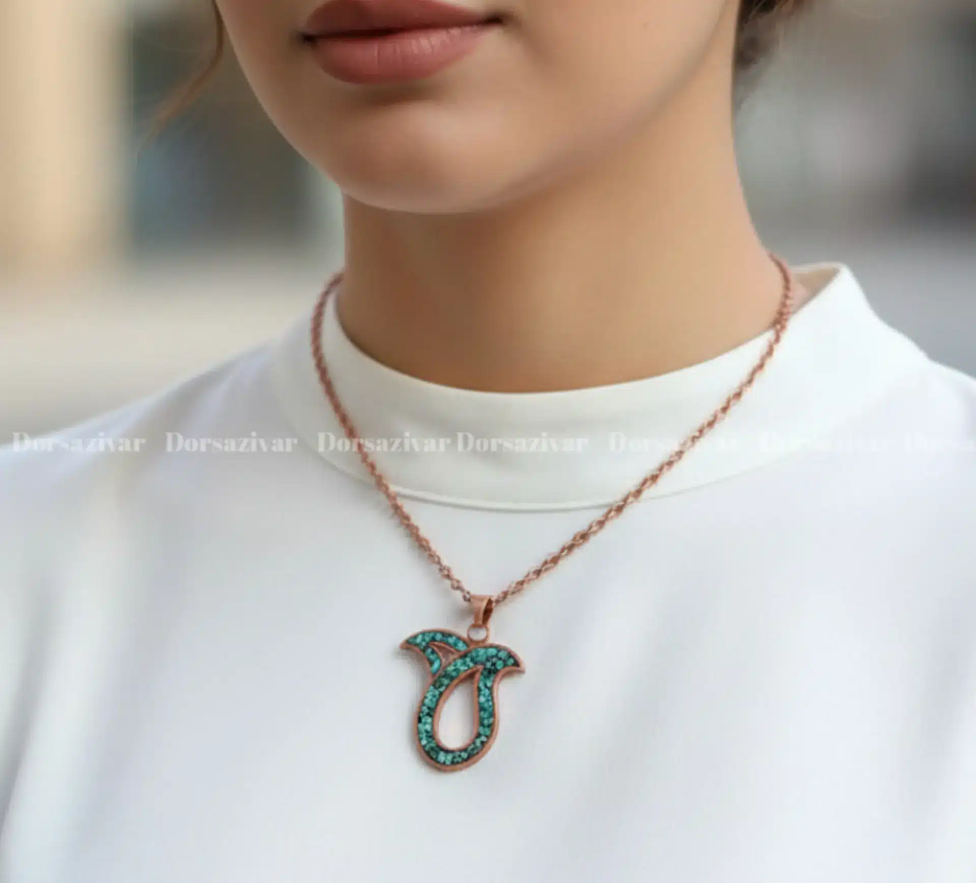 گردنبند فیروزه پرک