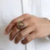 انگشتر طلاروس مردانه ورساچه مربع