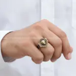 انگشتر طلاروس مردانه طرح ورساچه