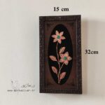 قاب گل مس و فیروزه مدل سنبل