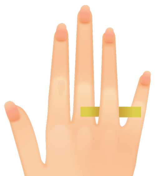 تعیین سایز انگشتر با استفاده از خط کش و کاغذ