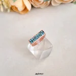 انگشتر مس و فیروزه تخت - تصویر 2