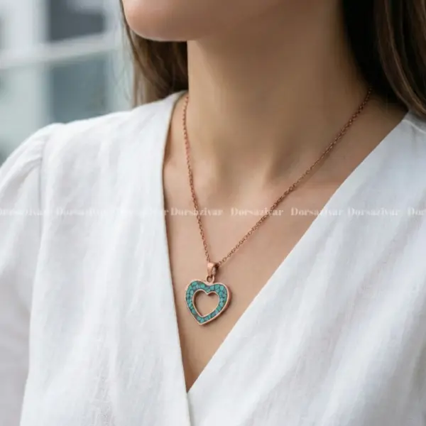 گردنبند مس و فیروزه پگله