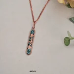 گردنبند مس و فیروزه ضربان قلب