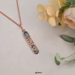 گردنبند مس و فیروزه LOVE - Image 2