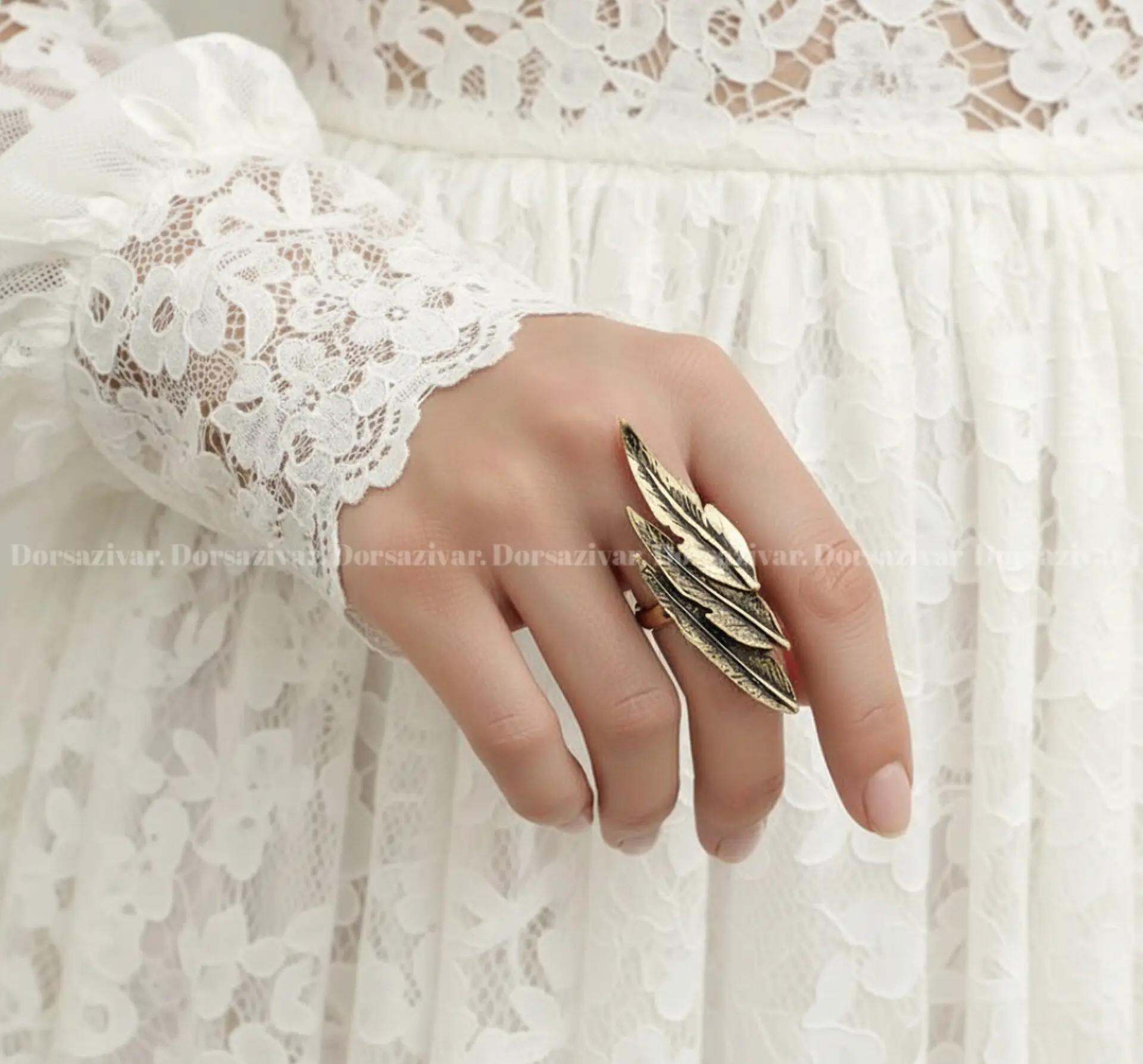 انگشتر طلاروس الماس تراش برگ