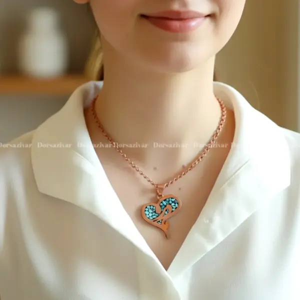 گردنبند مس و فیروزه مادر