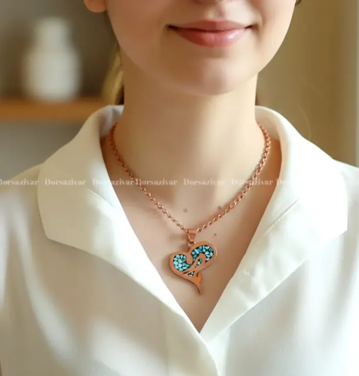 گردنبند مس و فیروزه مادر