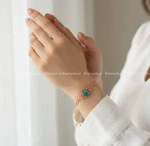 دستبند مس و فیروزه المیرا