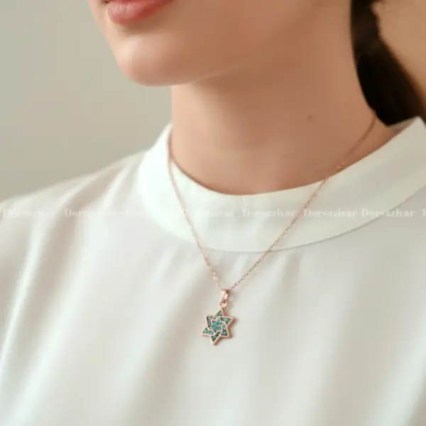 گردنبند مس و فیروزه آرنواز