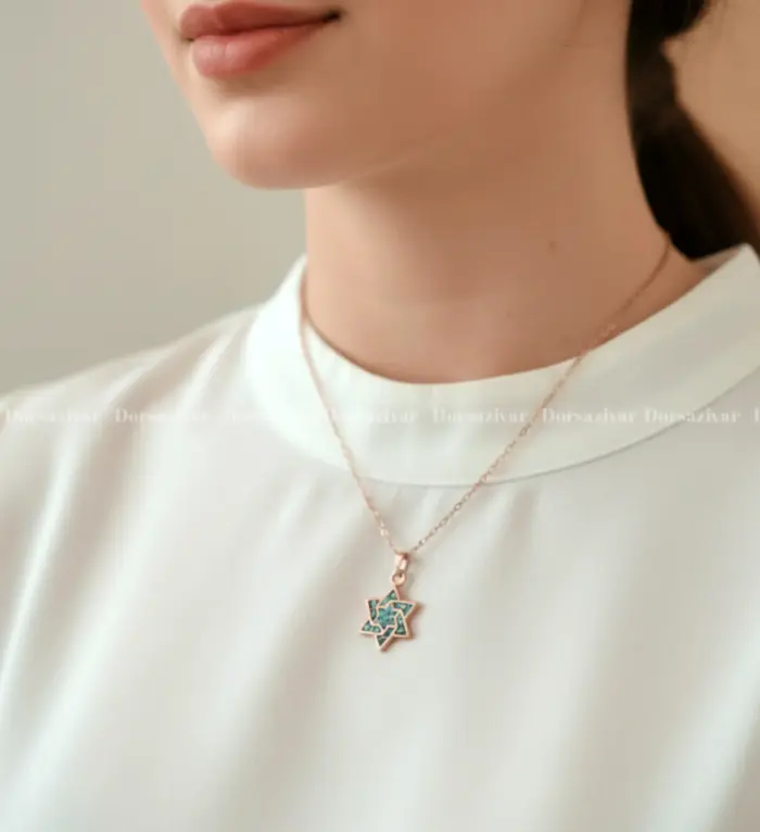 گردنبند مس و فیروزه آرنواز