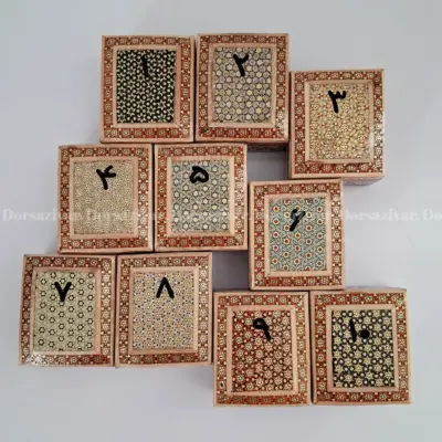 جعبه جواهر چوب و خاتم