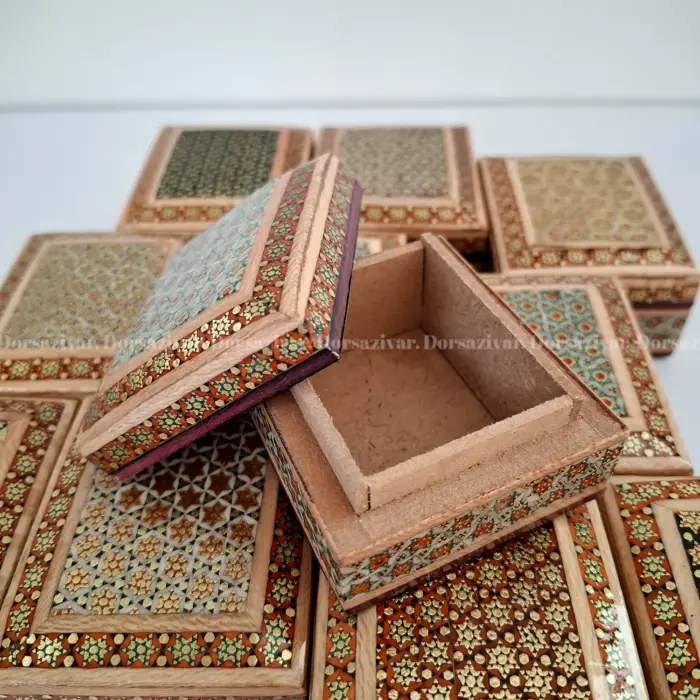 جعبه جواهر چوب و خاتم - Image 2