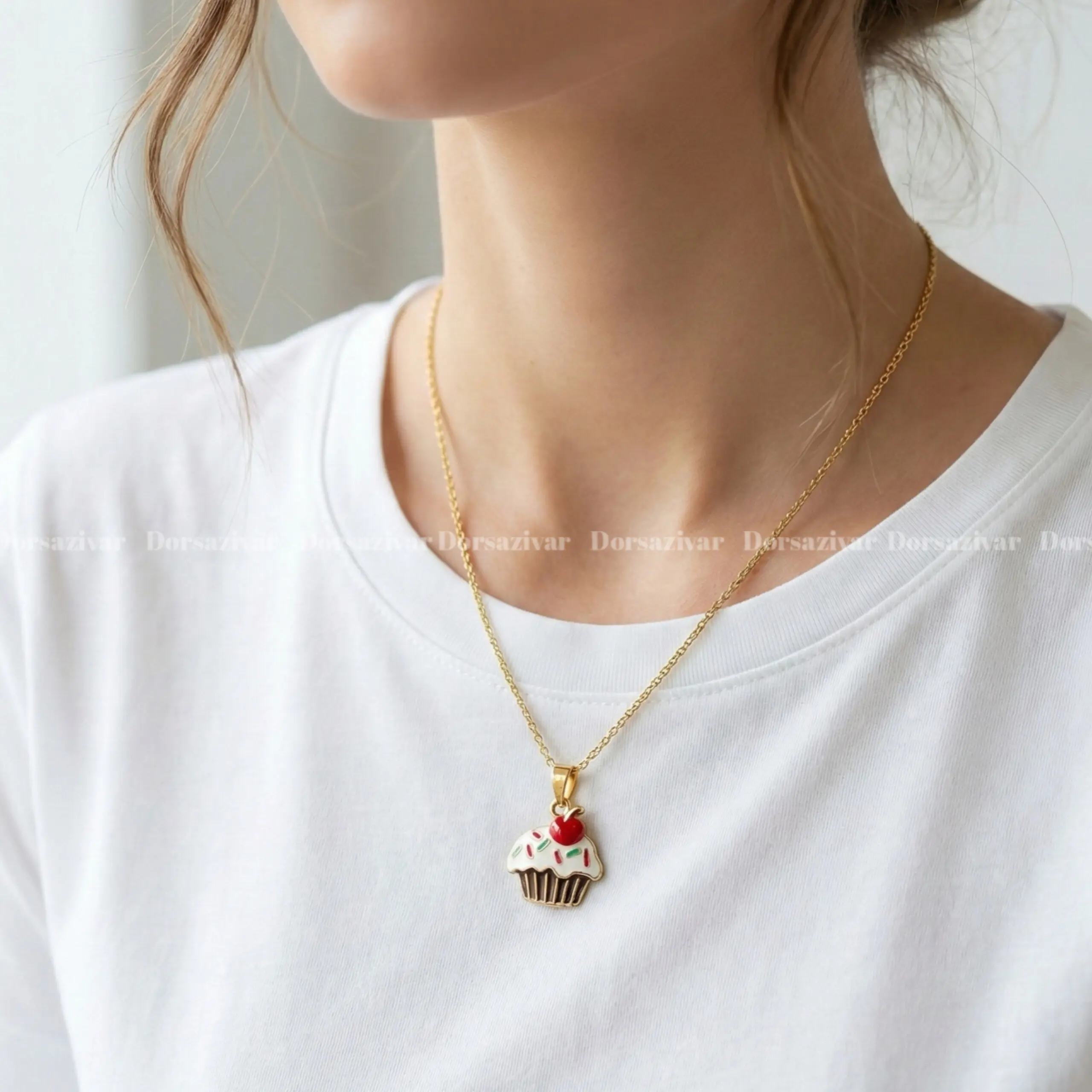 گردنبند فانتزی کاپ کیک