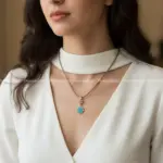 گردنبند مس و فیروزه فرگل
