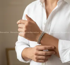 دستبند استیل رولکس مردانه