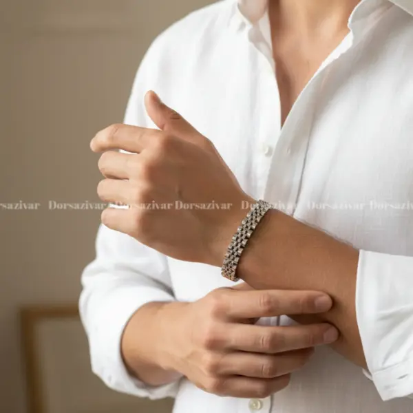 دستبند استیل رولکس مردانه