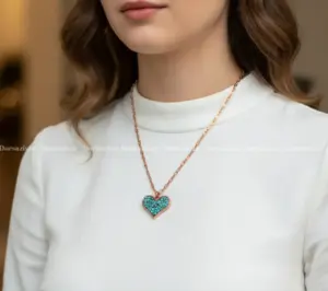 گردنبند مس و فیروزه آذر