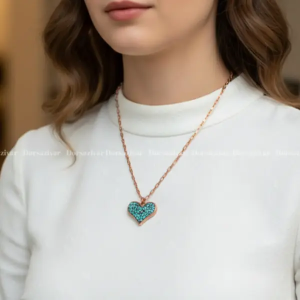 گردنبند مس و فیروزه آذر