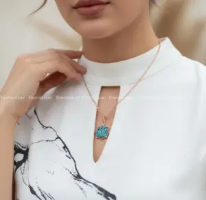 گردنبند مس و فیروزه فرگل2
