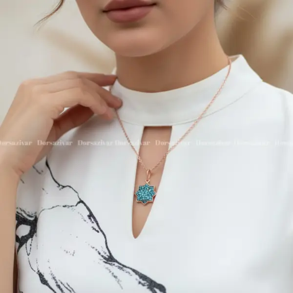 گردنبند مس و فیروزه فرگل2