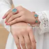 ست دستبند و انگشتر مس و فیروزه گونش