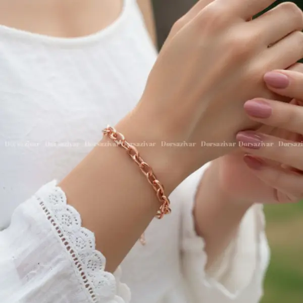 دستبند مسی آبکاری(نانو) تیفانی