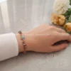 دستبند مس و فیروزه گل