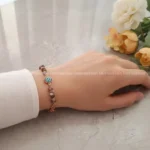 دستبند مس و فیروزه گل