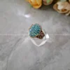 انگشتر طلاروس و فیروزه مردانه