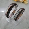 ست دستبند چرم مس و فیروزه اسپرت 3