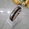 دستبند چرم زنانه مس و فیروزه اسپرت2