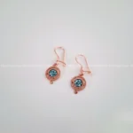 گوشواره مس و فیروزه مینیمال