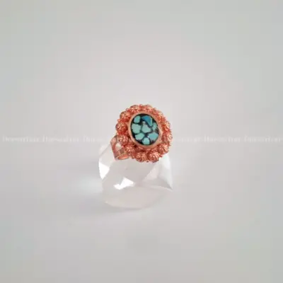 انگشتر مس و فیروزه گشنیزی