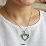 گردنبند برنج و فیروزه پگله