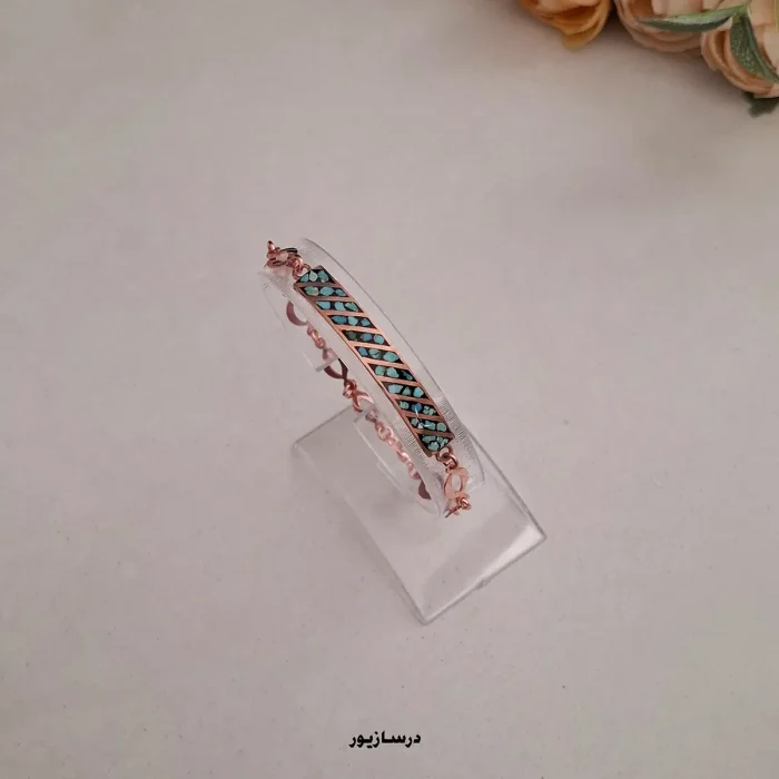 دستبند مس و فیروزه اسپرت یک