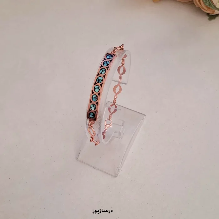 دستبند مس و فیروزه اسپرت سه