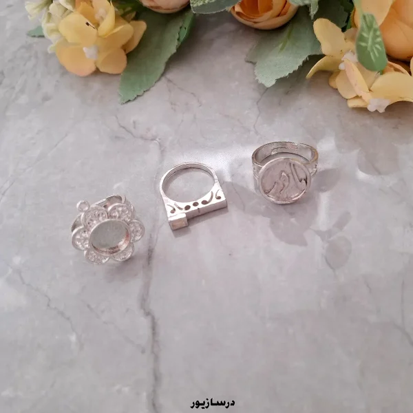 زیرساخت انگشتر مسی آبکاری نقره